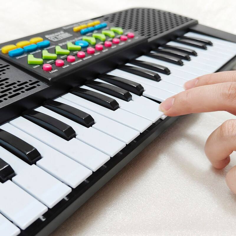 Brinquedo Teclado Musical Infantil Com Microfone Ritmos Gravação